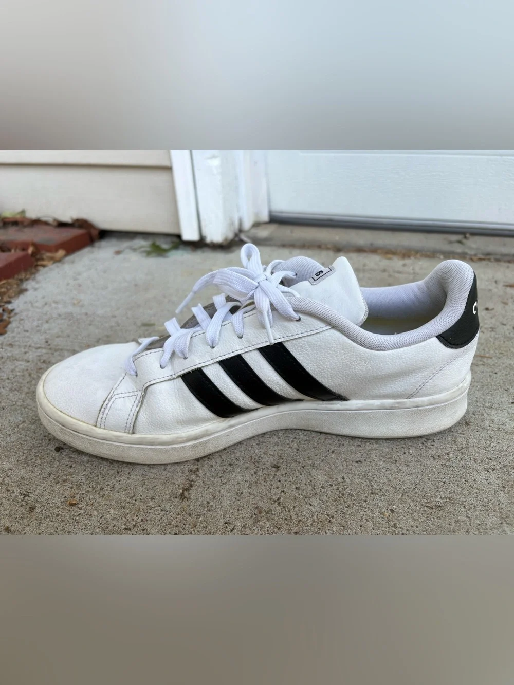 adidas Grand Court Cloud White and Core Black Mens 11